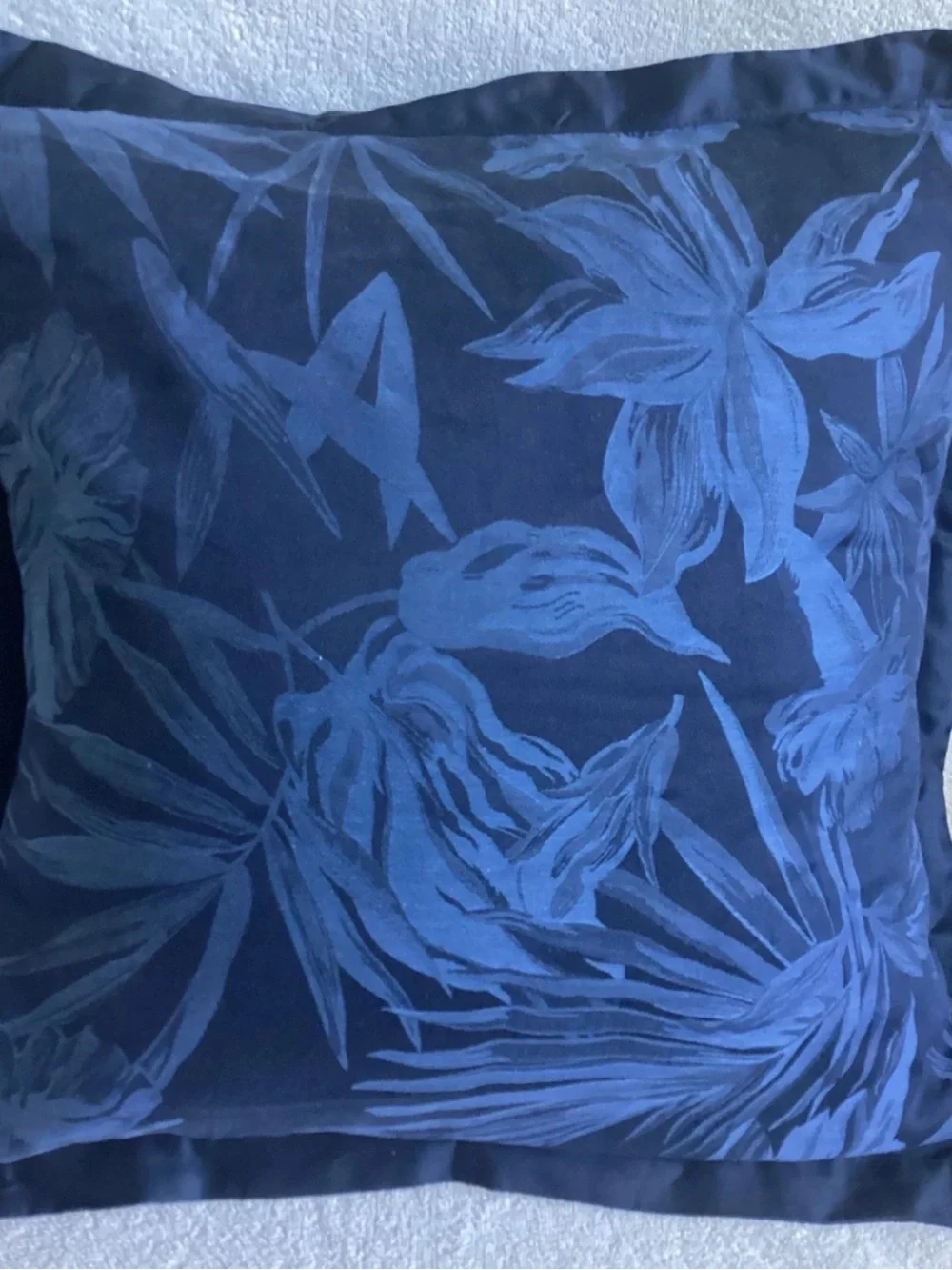 Nautica Tropical Palm Havana Midnight Blue Throw Pillow Shams Set of 2 NWT